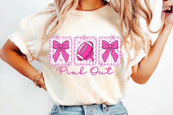 Pink Out Breast Cancer with Bows T-Shirt