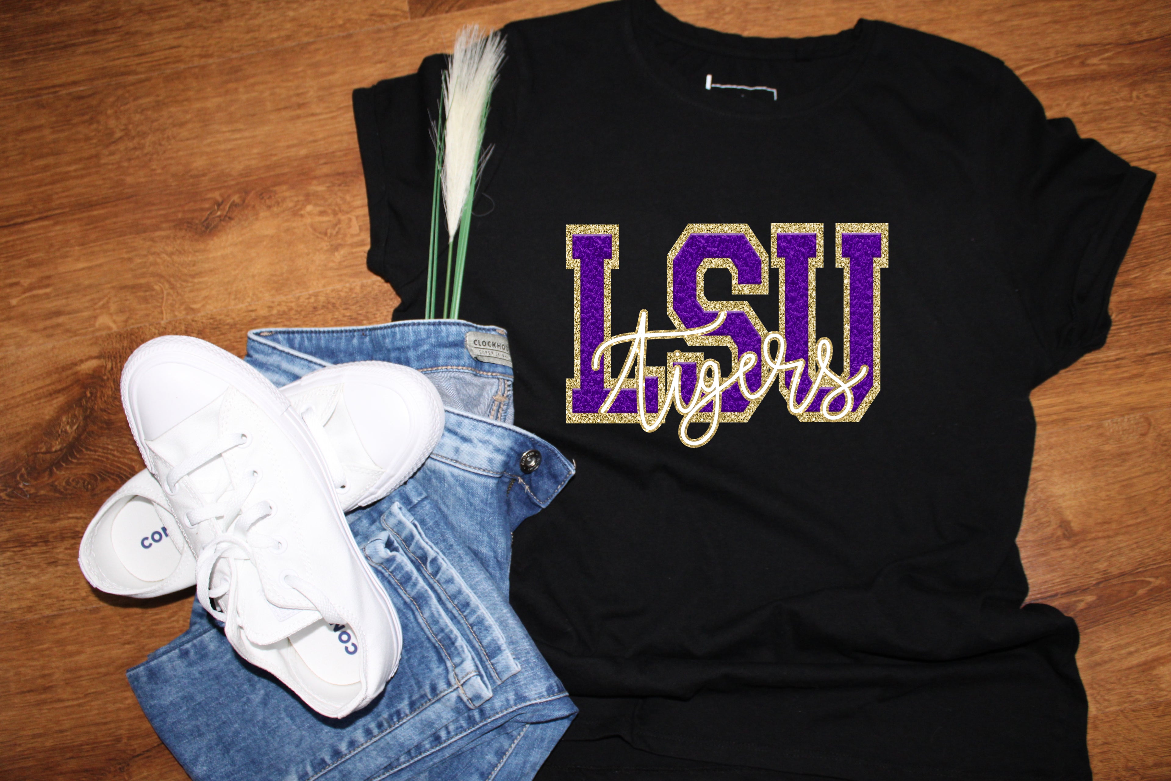 LSU Tigers Faux Glitter