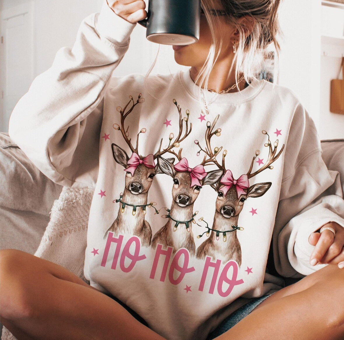 Christmas Reign Deer HoHoHo T-Shirt