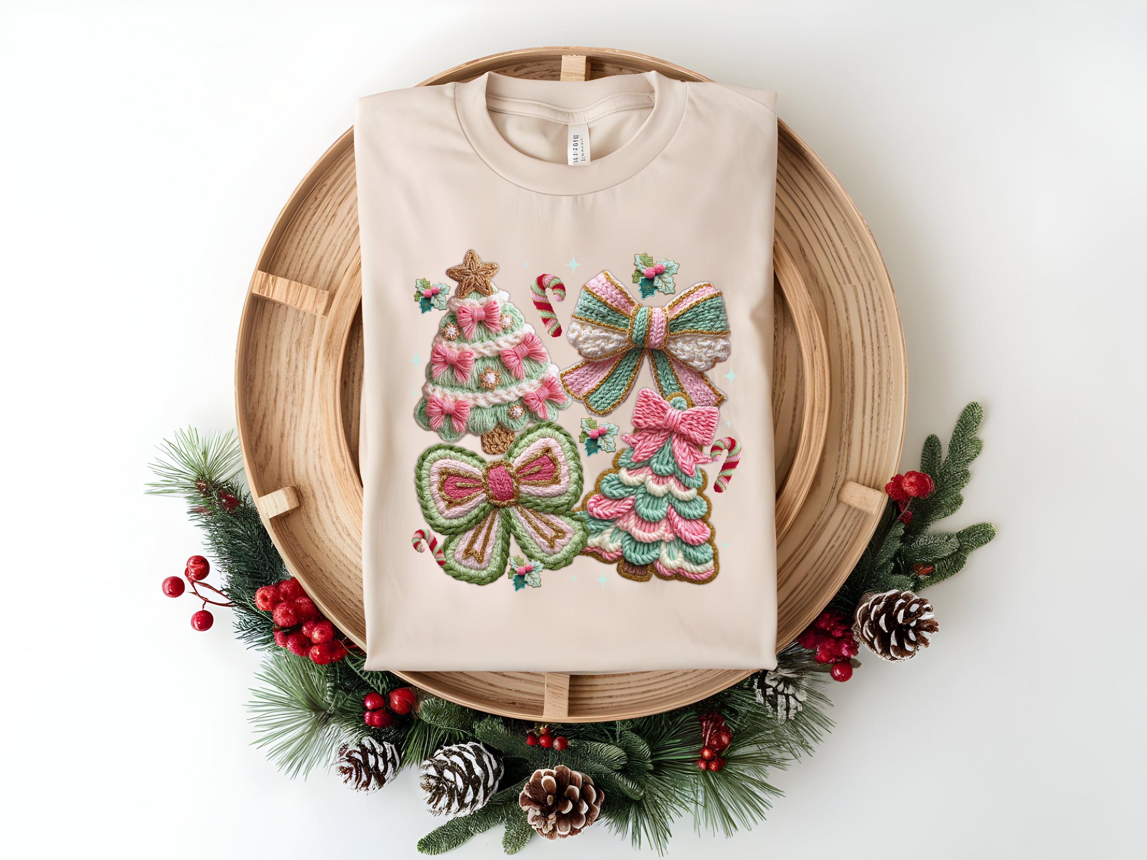 Christmas Faux Yarn T-Shirt