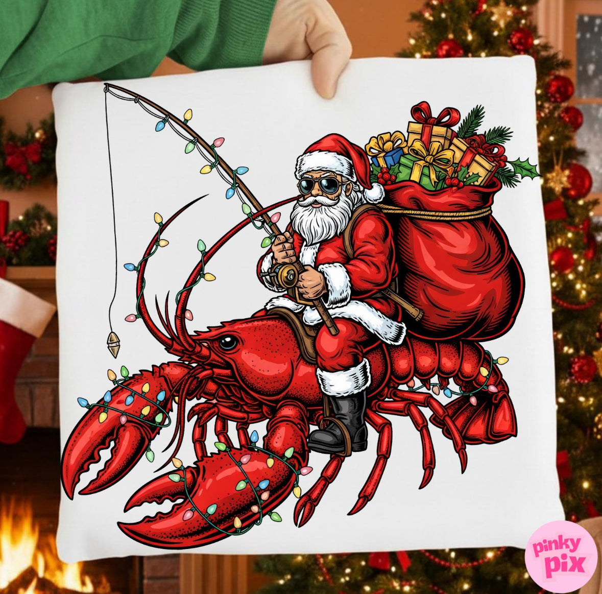 Christmas Santa Crawfish T-Shirt