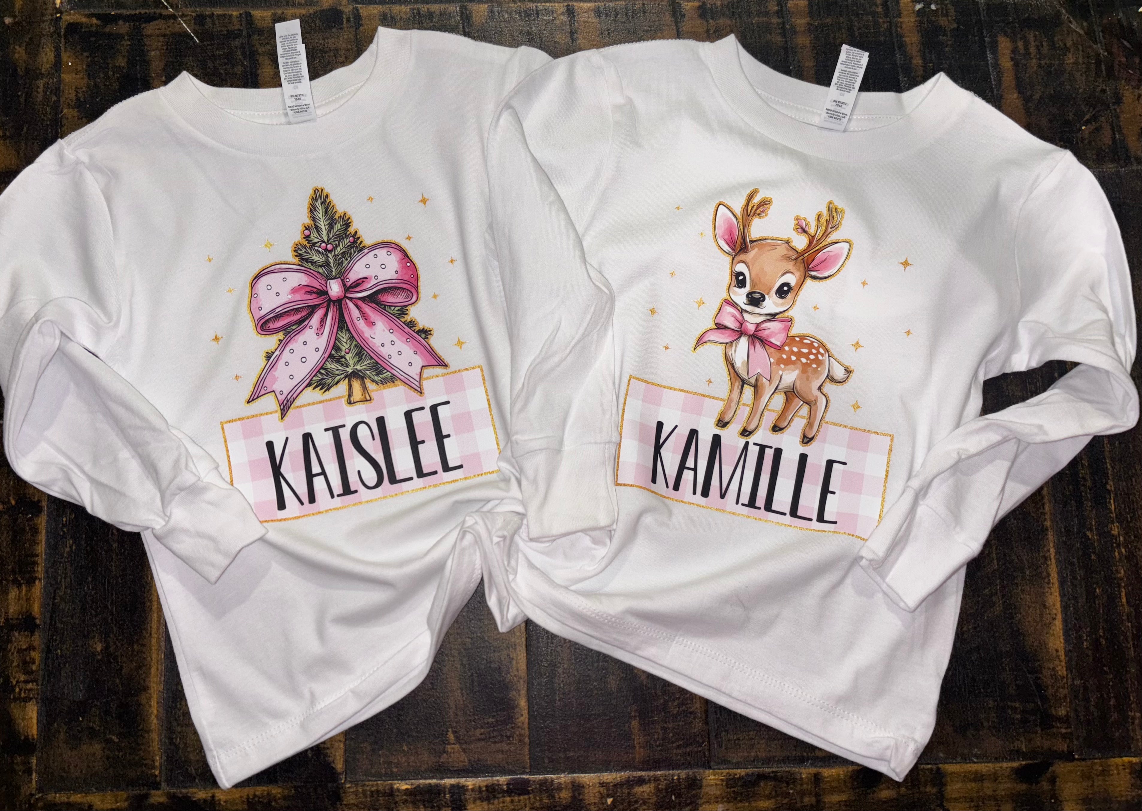 Custom kids Christmas longsleeve T-Shirt