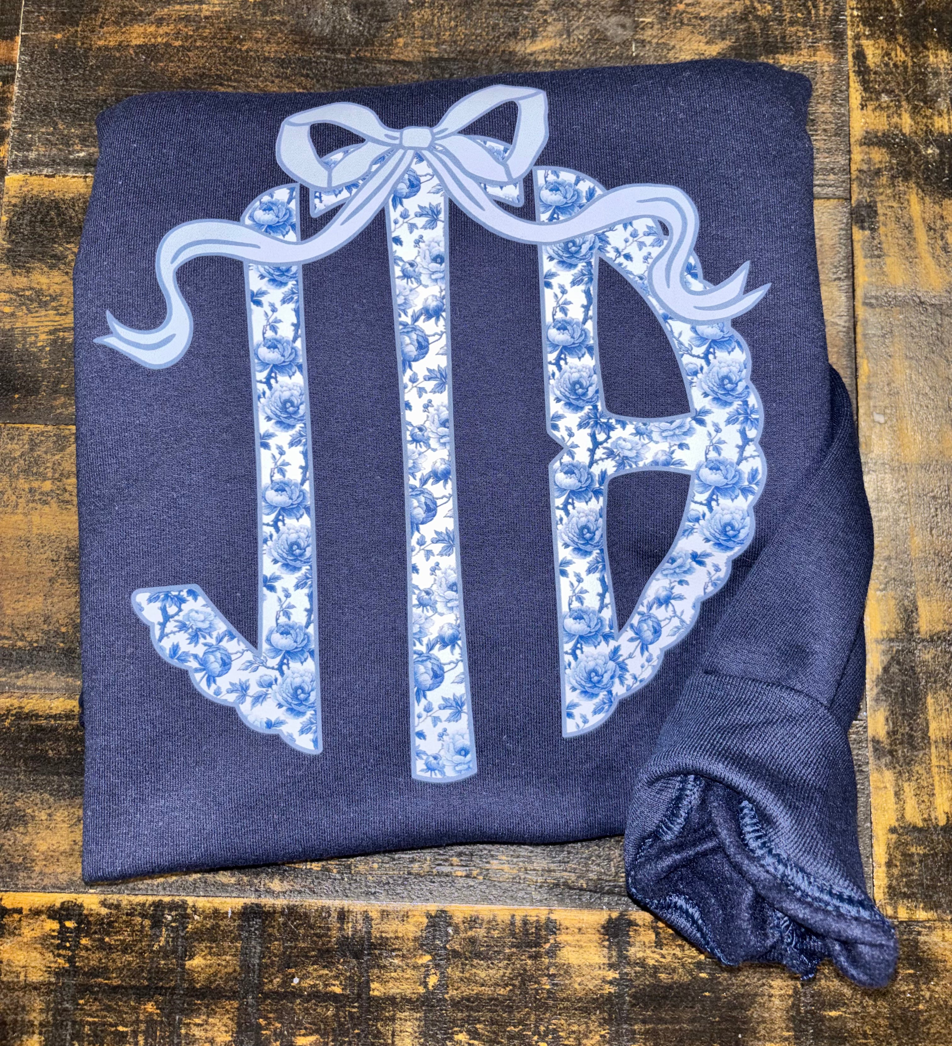 Personalized initial sweatshirt