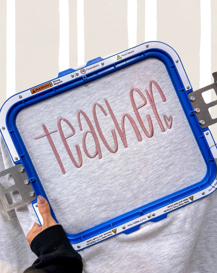 Embroidery teacher sweatshirt