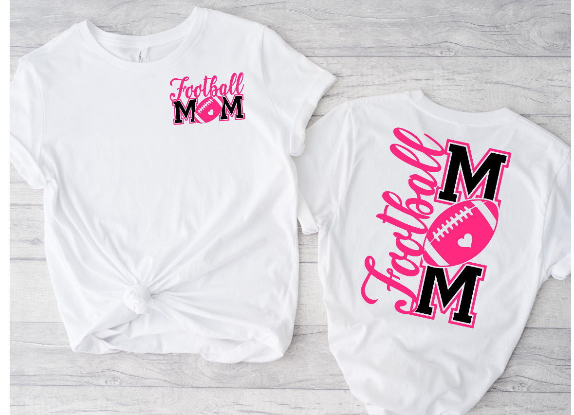 Breast Cancer awareness Football Mom T-Shirt