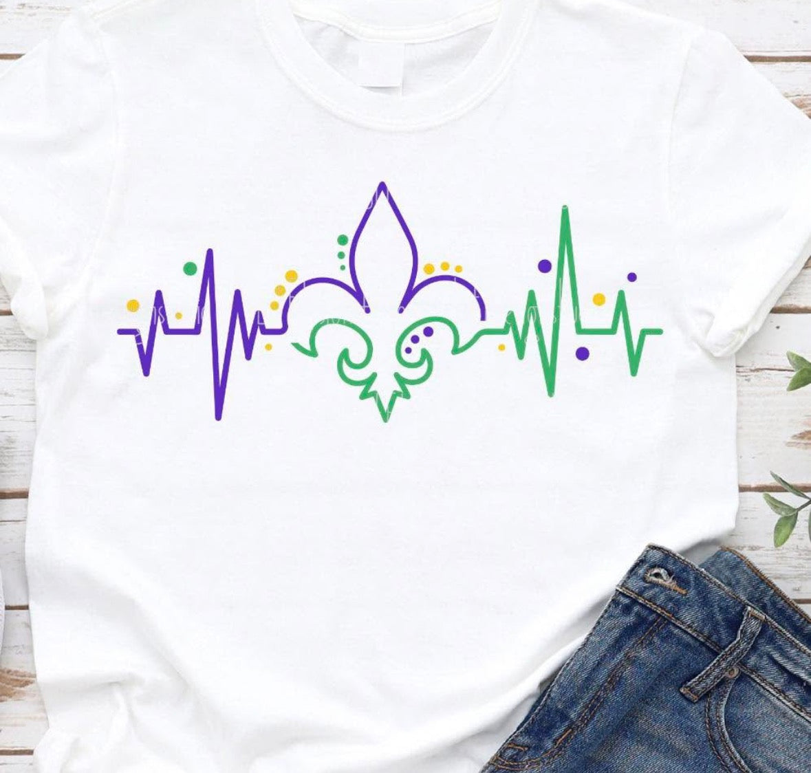 Mardi Gras with Fleur Des Lis T-Shirt/Sweatshirt