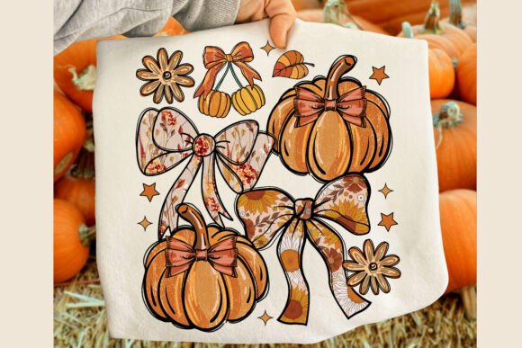 Fall pumpkin & Bow T-Shirt