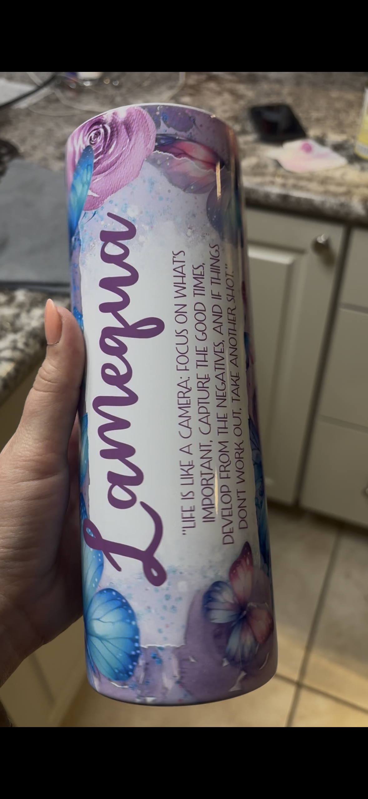 Personalized cup with Quote