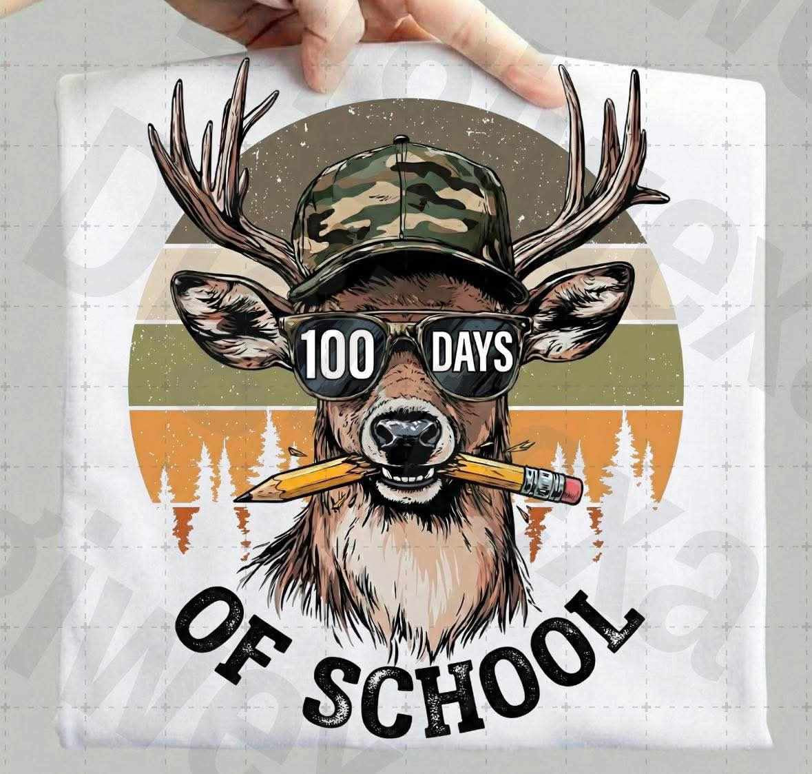 100 days of school Deer T-Shirt